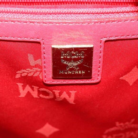 MCM Vicetos Backpack PVC Leather Pink - Picture 10 of 15